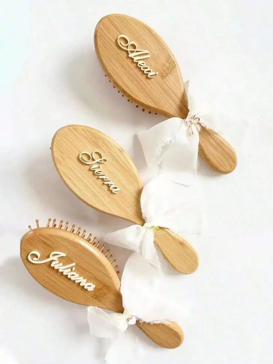Personalized Bamboo Hair Brush With Engraved Name Anti-Static Styling Brush For Women
Personalized Bamboo Hair Brush With Engraved Name Anti-Static Styling Brush For Women