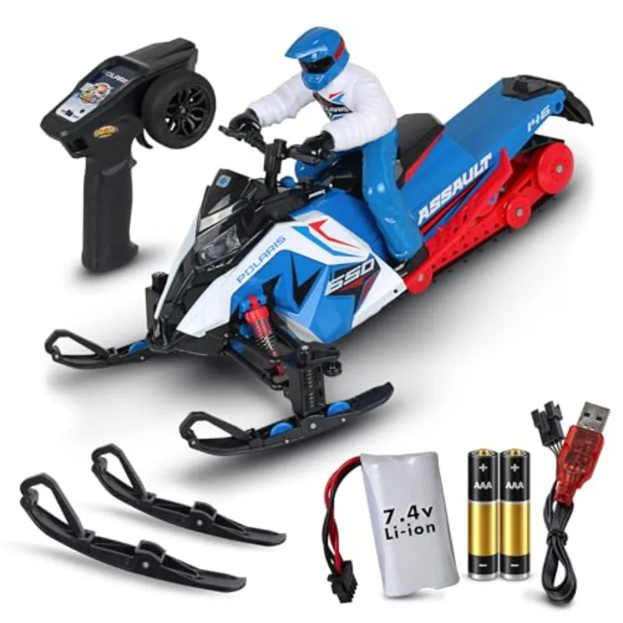 2.4GHz Polaris RC RTR Switchback Assault Blue with Red Details High-Speed Performance Durable Design