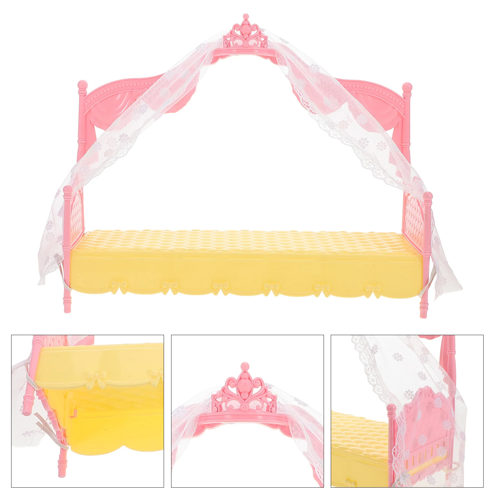 Princess Bed with Sleep Curtain for Girls' Play Miniature Bed Decoration House Layout Prop Miniature Furniture Bed DollHou
Princess Bed with Sleep Curtain for Girls' Play Miniature Bed Decoration House Layout Prop Miniature Furniture Bed DollHou