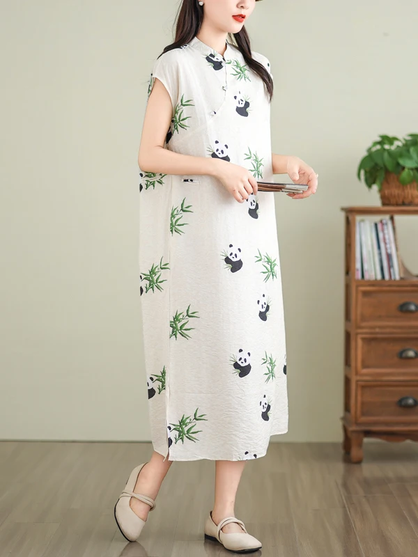 Новое китайское летнее женское платье А-силуэта с художественным дизайном, свободной талией, коротким рукавом, длинное, с круглым вырезом, для повседневной носки
Новое китайское летнее женское платье А-силуэта с художественным дизайном, свободной талией, коротким рукавом, длинное, с круглым вырезом, для повседневной носки