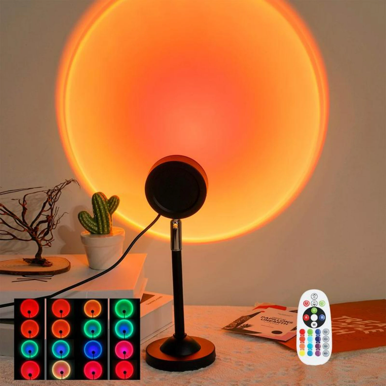 Create a Cozy, Portable Mini Sunset Lamp Projector with Remote Control - Featuring RGB Projection and LED Ambient Night Light -
Create a Cozy, Portable Mini Sunset Lamp Projector with Remote Control - Featuring RGB Projection and LED Ambient Night Light -