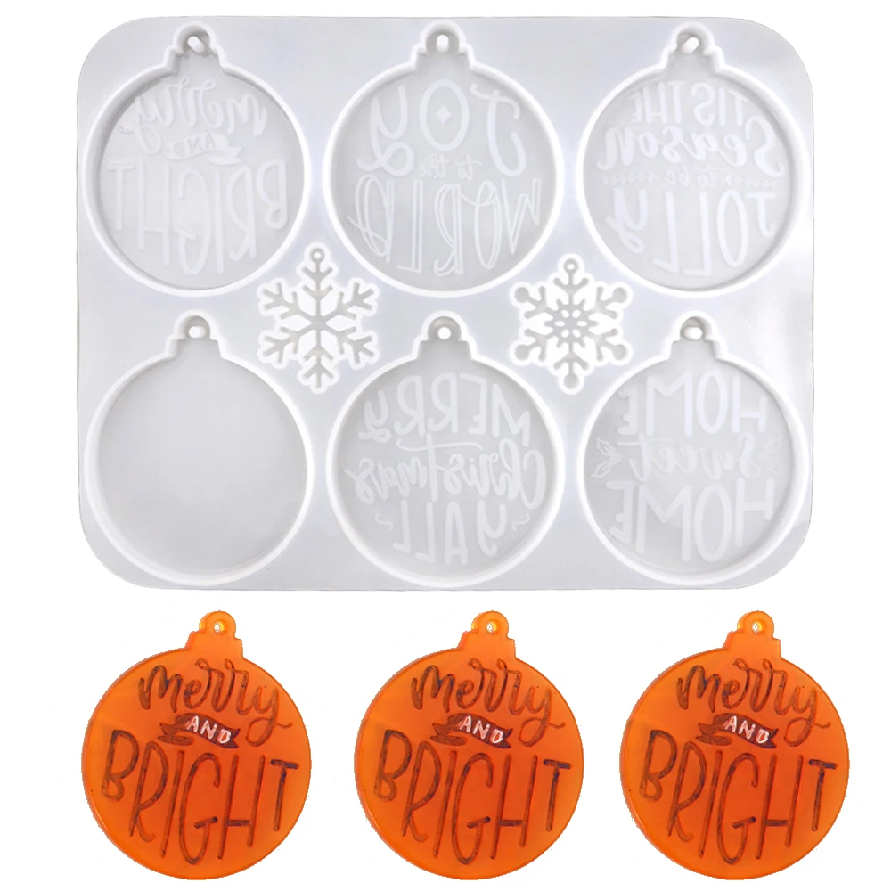 Christmas Ornament Resin Mold DIY Round Shape Letter Keychain Xmas Tree Hanging Pendant Home Decoration Jewelry Casting Tool
Christmas Ornament Resin Mold DIY Round Shape Letter Keychain Xmas Tree Hanging Pendant Home Decoration Jewelry Casting Tool