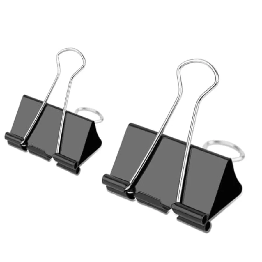 48 Pcs Large and Extra Large Binder Clips, 2 Inch Length 24 Pcs and 1.6 Inch Length (24 Pcs)
48 Pcs Large and Extra Large Binder Clips, 2 Inch Length 24 Pcs and 1.6 Inch Length (24 Pcs)