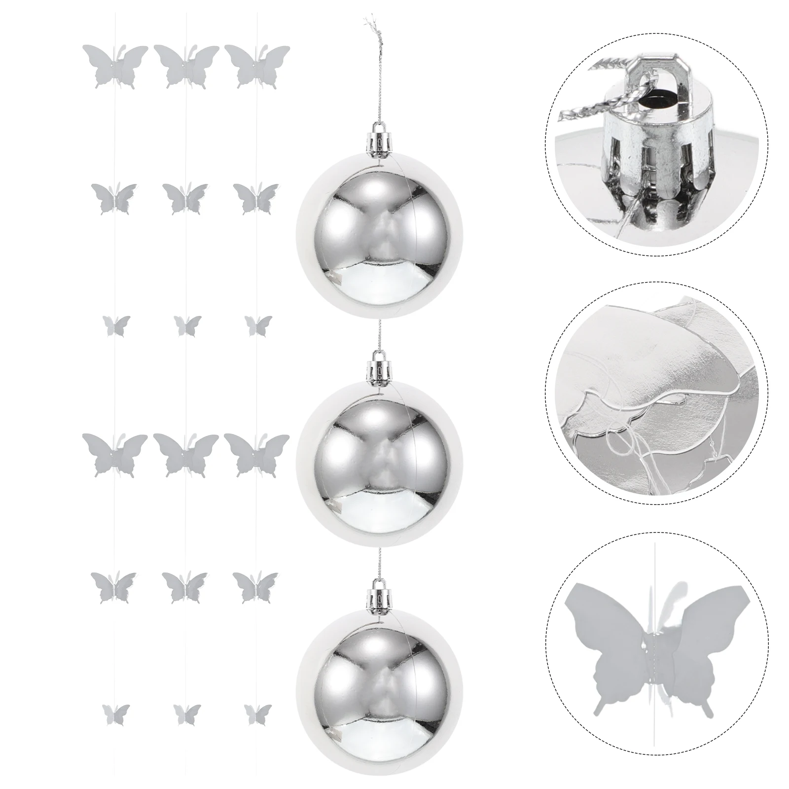 12pcs Shiny Butterfly Hanging Ornaments Ceiling Light Ball Decorations Shatterproof Plastic Party Wedding Birthday Valentine'S
12pcs Shiny Butterfly Hanging Ornaments Ceiling Light Ball Decorations Shatterproof Plastic Party Wedding Birthday Valentine'S