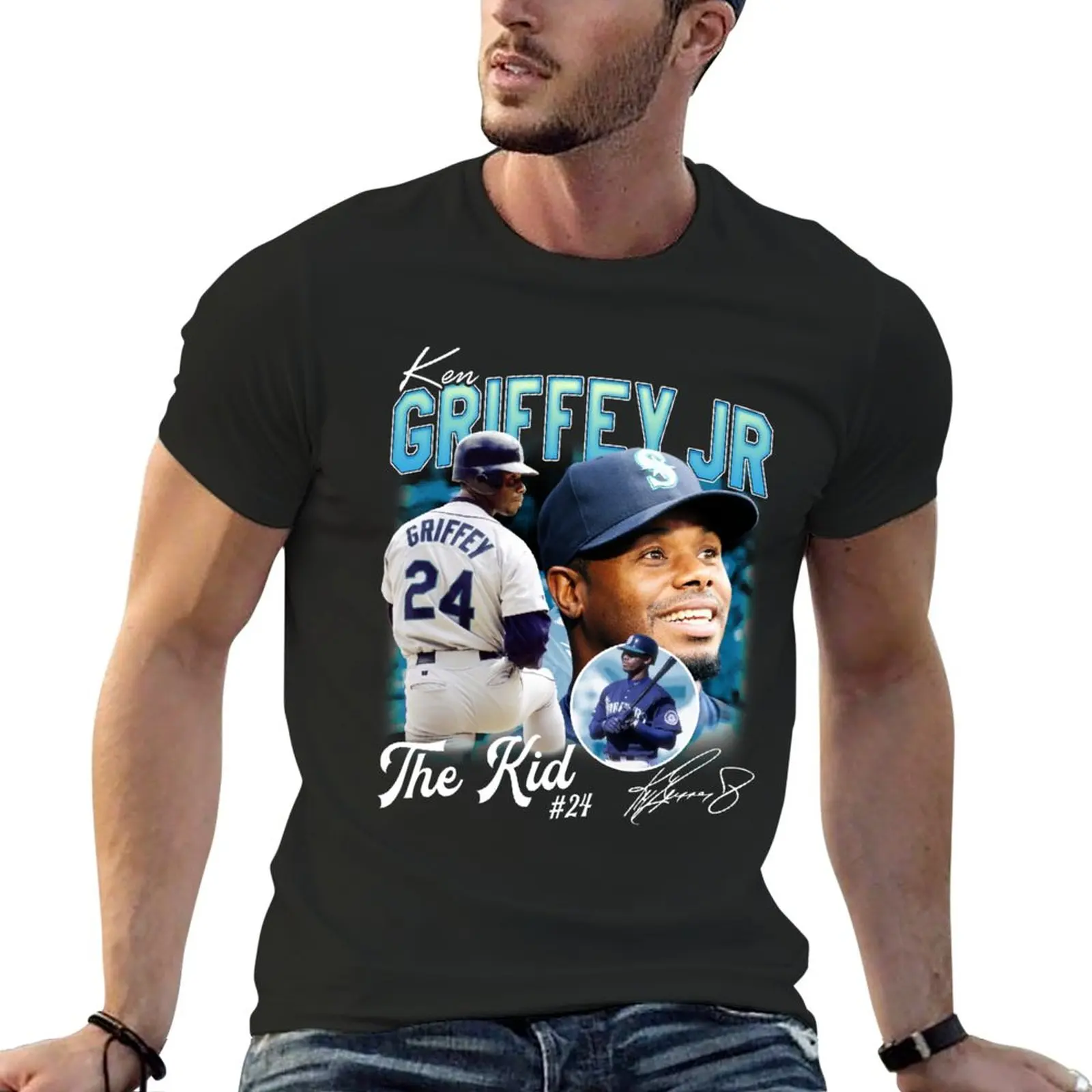 New Ken Griffey Jr The Kid Baseball Vintage Signature Perfect Gift For Baseball Lovers T-Shirt black t shirt Men's t shirts
New Ken Griffey Jr The Kid Baseball Vintage Signature Perfect Gift For Baseball Lovers T-Shirt black t shirt Men's t shirts