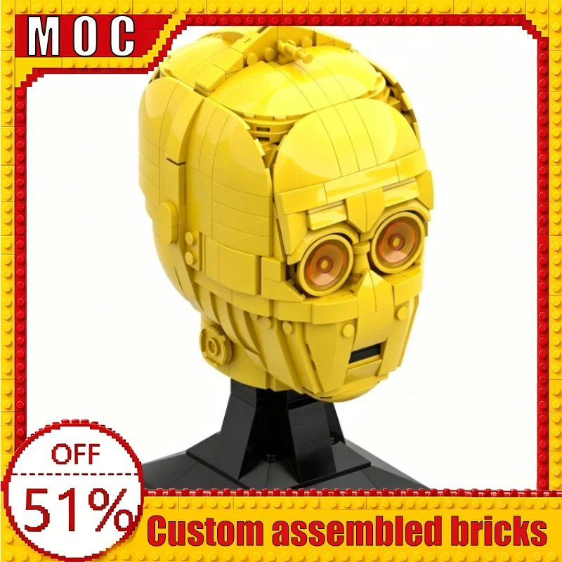 NEW 607PCS War Series C-3PO Character Helmet Collection Style Custom Building Blocks MOC Model Educational Assembly Toy Display
NEW 607PCS War Series C-3PO Character Helmet Collection Style Custom Building Blocks MOC Model Educational Assembly Toy Display