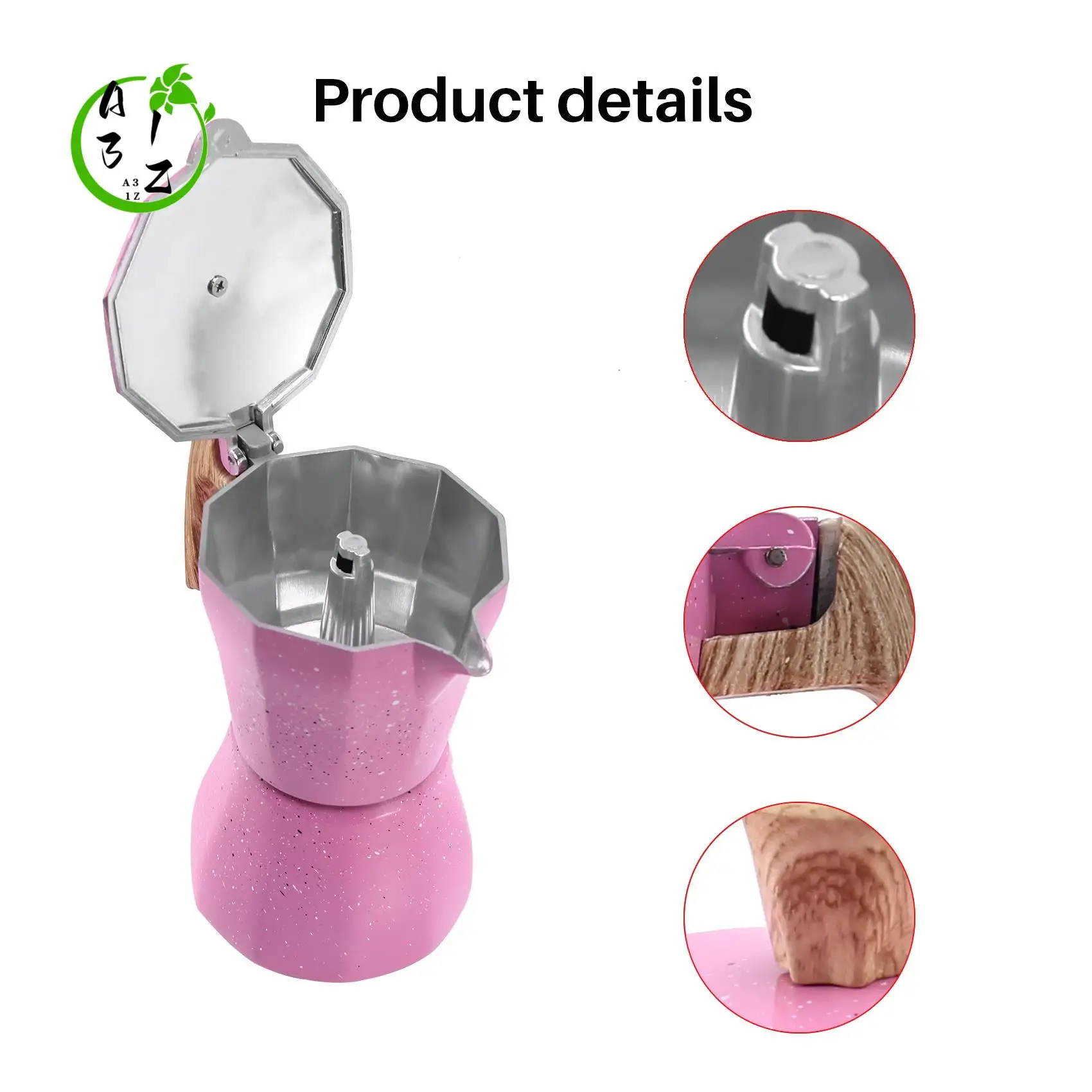 A31Z-Latte Mocha Coffee Maker Italian Moka Espresso Cafeteira Percolator Pot Stovetop Coffee Maker 300Ml Pink
A31Z-Latte Mocha Coffee Maker Italian Moka Espresso Cafeteira Percolator Pot Stovetop Coffee Maker 300Ml Pink