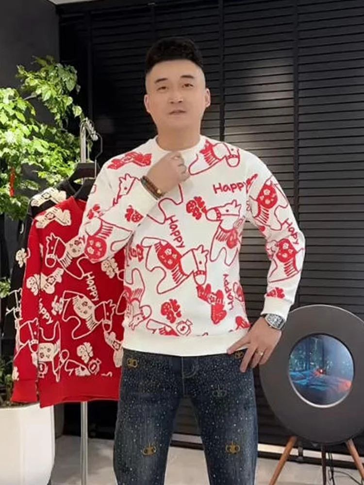 Толстовка с новогодним принтом, мужская длинная све, красная, Luy Year, повседневная одежда для пар, удобная теплая круглая Ne
Толстовка с новогодним принтом, мужская длинная све, красная, Luy Year, повседневная одежда для пар, удобная теплая круглая Ne