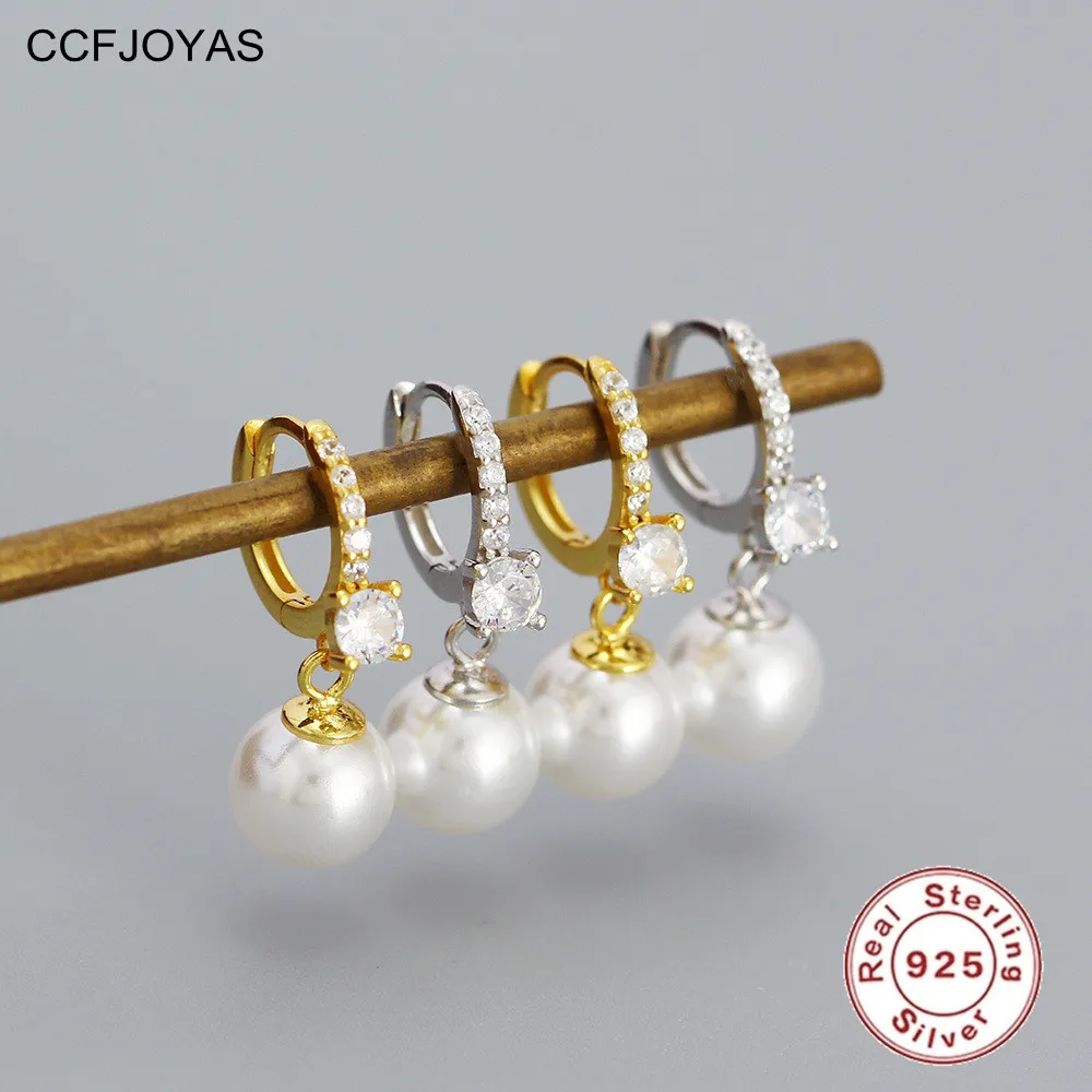 CCFJOYAS High Quality 925 Sterling Silver Retro Pearl Earrings for Women 8mm Hoop Earrings French Light Luxury Fine Jewelry Gift
CCFJOYAS High Quality 925 Sterling Silver Retro Pearl Earrings for Women 8mm Hoop Earrings French Light Luxury Fine Jewelry Gift