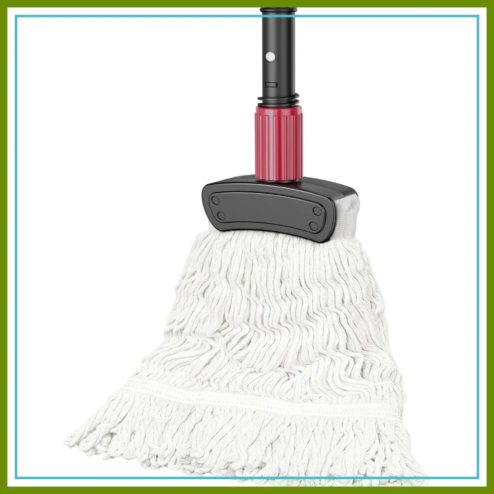 Heavy Duty Wet Mop for Floor Cleaning - Adjustable Long Handle, Reusable Cotton Head for Hardwood Tile Vinyl
Heavy Duty Wet Mop for Floor Cleaning - Adjustable Long Handle, Reusable Cotton Head for Hardwood Tile Vinyl