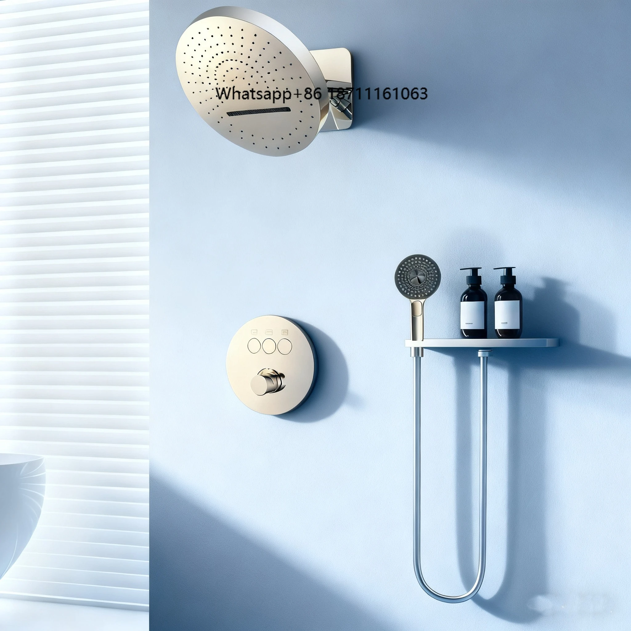 Thermostatic Rainfall Soft Shower Head Faucet Set Hidden Wall-Mounted ABS Button Dual-function Brass Hotel Apartment Villa
Thermostatic Rainfall Soft Shower Head Faucet Set Hidden Wall-Mounted ABS Button Dual-function Brass Hotel Apartment Villa
