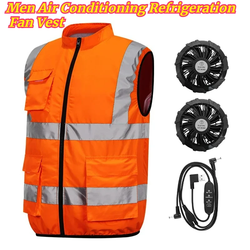 New Versatile Vest Air Conditioning With Fan Summer Cooling Heatstroke Prevention Outdoor Work Clothes Construction Sites Jacket
New Versatile Vest Air Conditioning With Fan Summer Cooling Heatstroke Prevention Outdoor Work Clothes Construction Sites Jacket