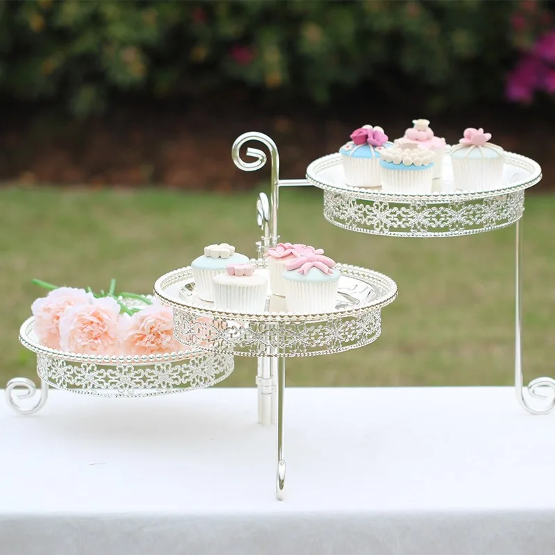 European three-layer rotating cake plate wedding props dessert table ornament snac
European three-layer rotating cake plate wedding props dessert table ornament snac