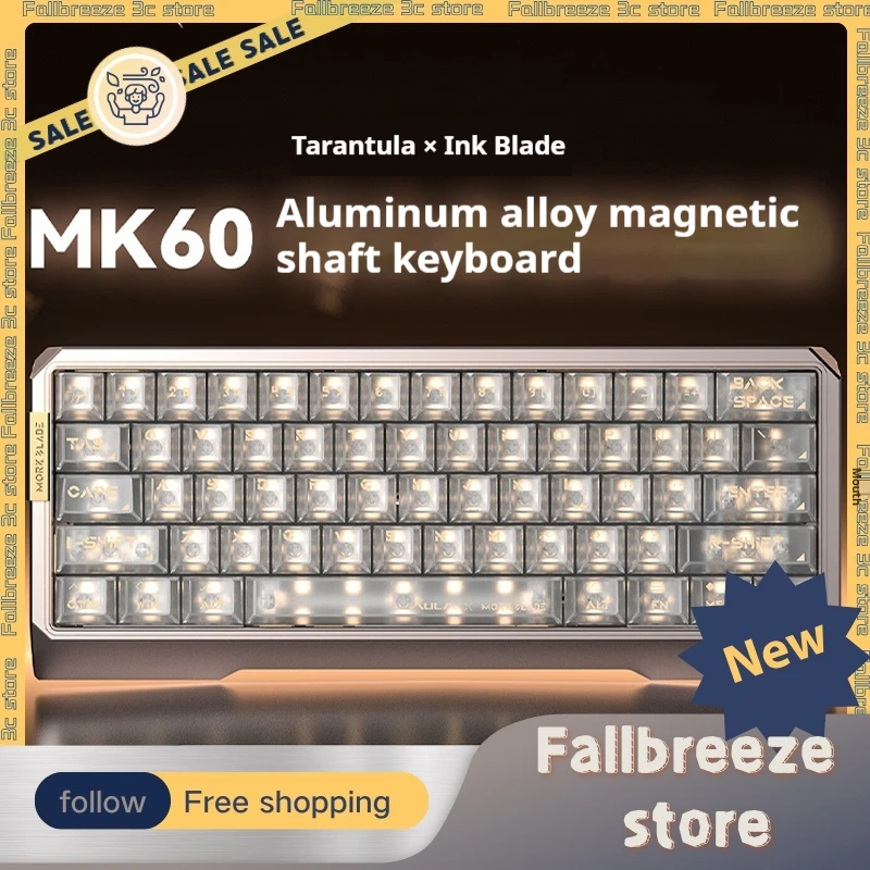 AULA Mk60 Morkblade Keyboard 8000hz Rt0.001mm Mechanical Gaming Keyboard 130 Led Beads Aluminum Alloy Anode Process Pc Accessory
AULA Mk60 Morkblade Keyboard 8000hz Rt0.001mm Mechanical Gaming Keyboard 130 Led Beads Aluminum Alloy Anode Process Pc Accessory