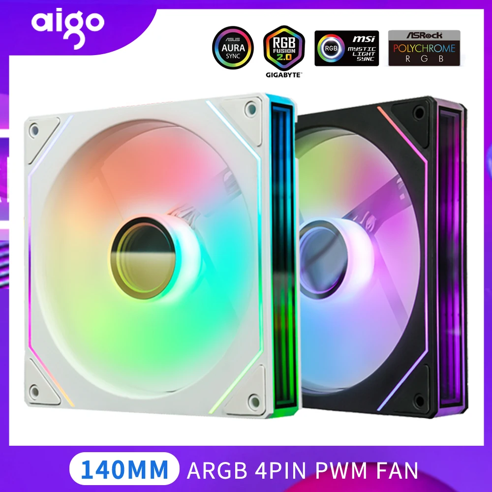 Aigo AS14 140mm Fan Argb Pc Case Ventiladores Cpu Water Cooler Gabinete Gamer 4PIN PWM 5V-3PIN Cooling Kit Fans Rgb Ventilador
Aigo AS14 140mm Fan Argb Pc Case Ventiladores Cpu Water Cooler Gabinete Gamer 4PIN PWM 5V-3PIN Cooling Kit Fans Rgb Ventilador