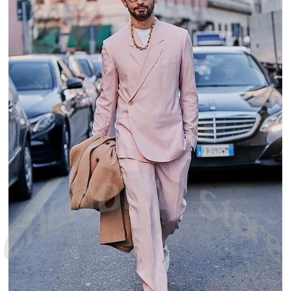 New 2026 Men's Suit Chic Pink Notch Lapel Single Button Costume Homme Business Work Party Event Fashion Casual Male Outfit
New 2026 Men's Suit Chic Pink Notch Lapel Single Button Costume Homme Business Work Party Event Fashion Casual Male Outfit