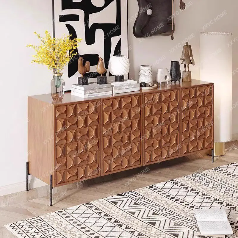 Light luxury solid wood dining side cabinet carved decorative storage cabinet
Light luxury solid wood dining side cabinet carved decorative storage cabinet