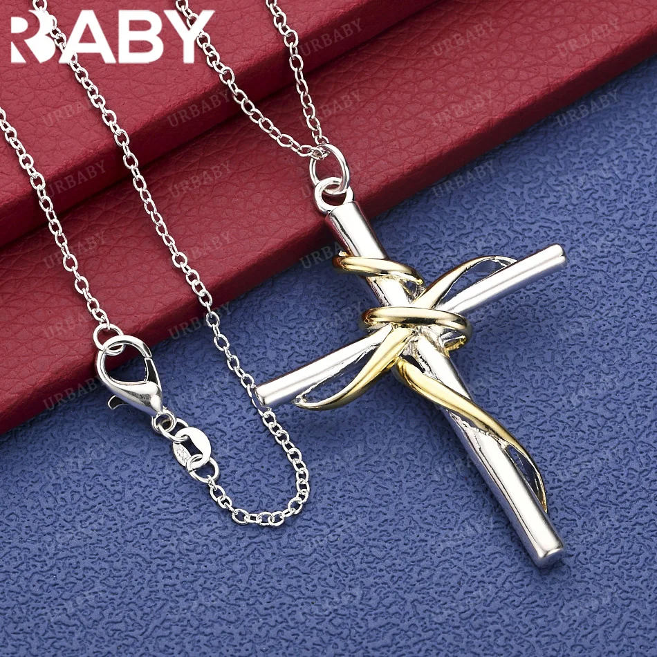 URBABY 40-75cm 925 Sterling Silver Cross Pendant Necklace Creativity Gifts Street All-match Party And Daily Wear
URBABY 40-75cm 925 Sterling Silver Cross Pendant Necklace Creativity Gifts Street All-match Party And Daily Wear