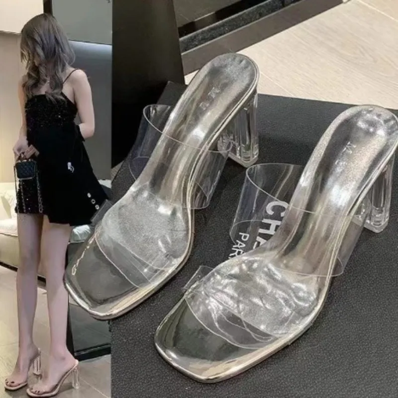Clear Heels Slippers Women Sandals Summer Shoes Woman Transparent High Pumps Wedding Jelly Sexy Square Heels
Clear Heels Slippers Women Sandals Summer Shoes Woman Transparent High Pumps Wedding Jelly Sexy Square Heels