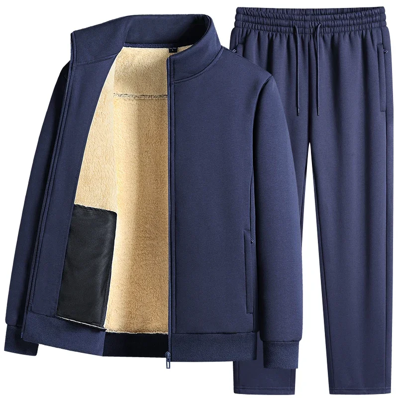 Winter Fleece Thickened Sportswear Men Tracksuit Men Lamb Wool Set Tracksuit Hooded Sweat Shirt+Pant 2-piece Set Sports Suit
Winter Fleece Thickened Sportswear Men Tracksuit Men Lamb Wool Set Tracksuit Hooded Sweat Shirt+Pant 2-piece Set Sports Suit