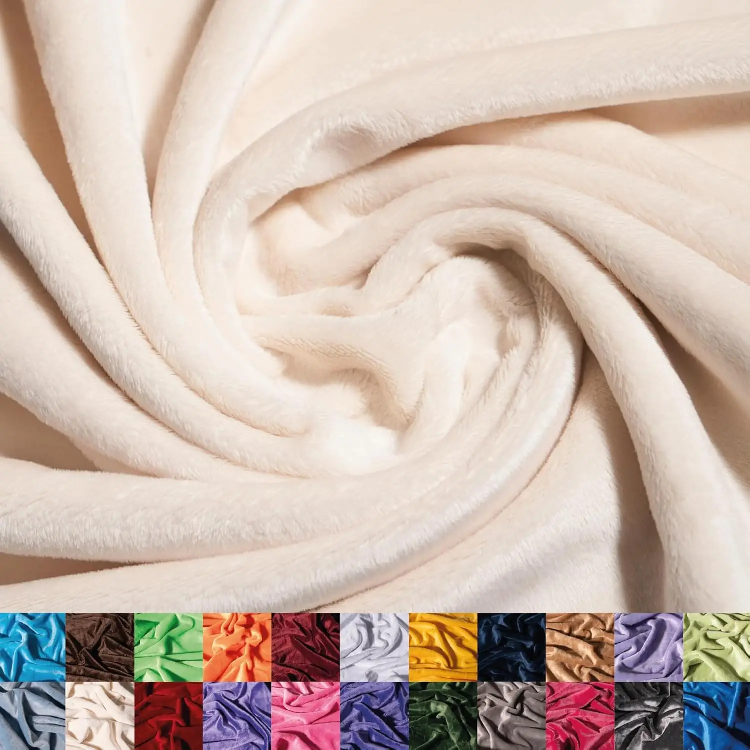 Luxury Minky Fabric by Yard - Ultra Soft 58/60" Wide for Blankets, Apparel, Baby Accessories - Ivory 4 Yards
Luxury Minky Fabric by Yard - Ultra Soft 58/60" Wide for Blankets, Apparel, Baby Accessories - Ivory 4 Yards