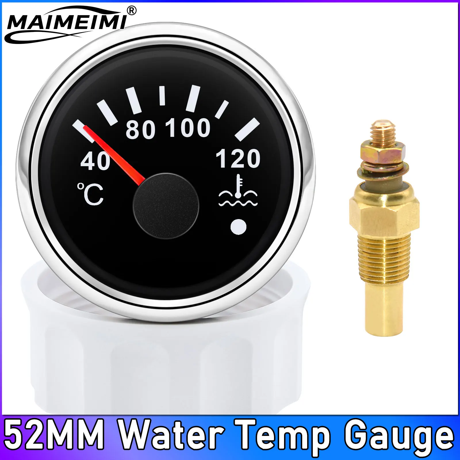 Red Led 52MM Water Temperature Gauge 40-120 Celsius with 1/8NPT Water Temp Sensor 10mm for Boat Motorcycle Car Thermometer
Red Led 52MM Water Temperature Gauge 40-120 Celsius with 1/8NPT Water Temp Sensor 10mm for Boat Motorcycle Car Thermometer