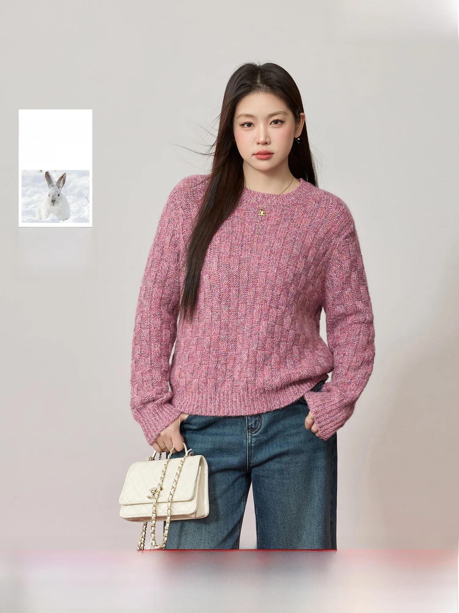 Синий языковой смешанный вязаный свитер из кроличьего меха, теплый круглый базовый слой, топ, Новое поступление, зимнее женское модное предложение
Синий языковой смешанный вязаный свитер из кроличьего меха, теплый круглый базовый слой, топ, Новое поступление, зимнее женское модное предложение