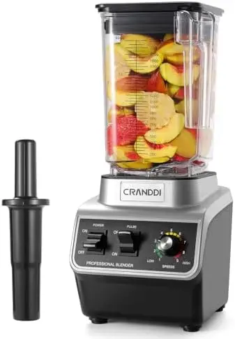 CRANDDI 1500W Commercial Blender 80oz with Tamper - 9 Speeds for Smoothies & Ice Crushing - Black K96
CRANDDI 1500W Commercial Blender 80oz with Tamper - 9 Speeds for Smoothies & Ice Crushing - Black K96