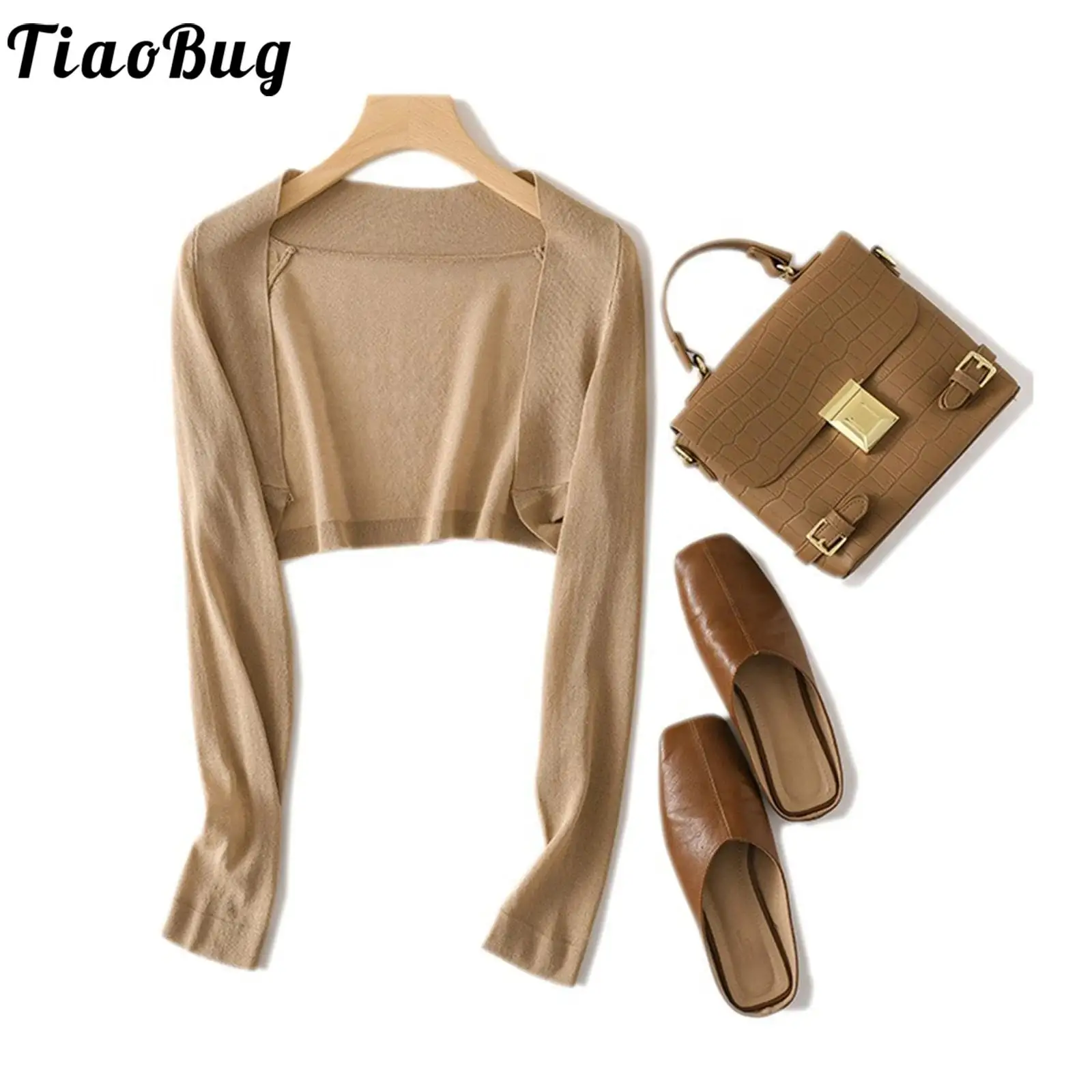 Women Solid Color Versatile Knitted Cardigan Long Sleeve Open Front Cropped Shrugs Sweaters Bolero for Office Daily Outings
Women Solid Color Versatile Knitted Cardigan Long Sleeve Open Front Cropped Shrugs Sweaters Bolero for Office Daily Outings