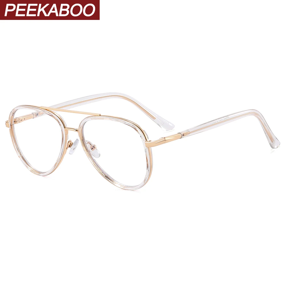Peekaboo male big glasses frame for men clear lens anti blue light glasses vintage TR90 ultralight half metal black transparent
Peekaboo male big glasses frame for men clear lens anti blue light glasses vintage TR90 ultralight half metal black transparent