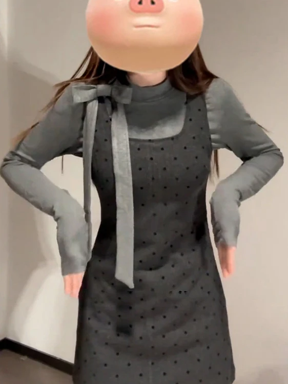 Комплект блузки и юбки во французском стиле в горошек с галстуком-бабочкой Long Sve round Ne Нижнее белье для милых молодых женщин
Комплект блузки и юбки во французском стиле в горошек с галстуком-бабочкой Long Sve round Ne Нижнее белье для милых молодых женщин