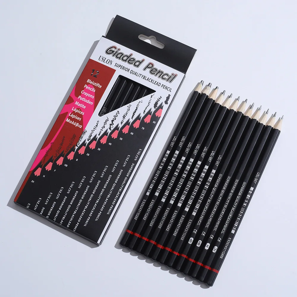 12Pcs/lot Drawing Pencils Set 2H-8B Graphite Pencils for School Metal Box Packed Stationery Art School Supplies Student
12Pcs/lot Drawing Pencils Set 2H-8B Graphite Pencils for School Metal Box Packed Stationery Art School Supplies Student