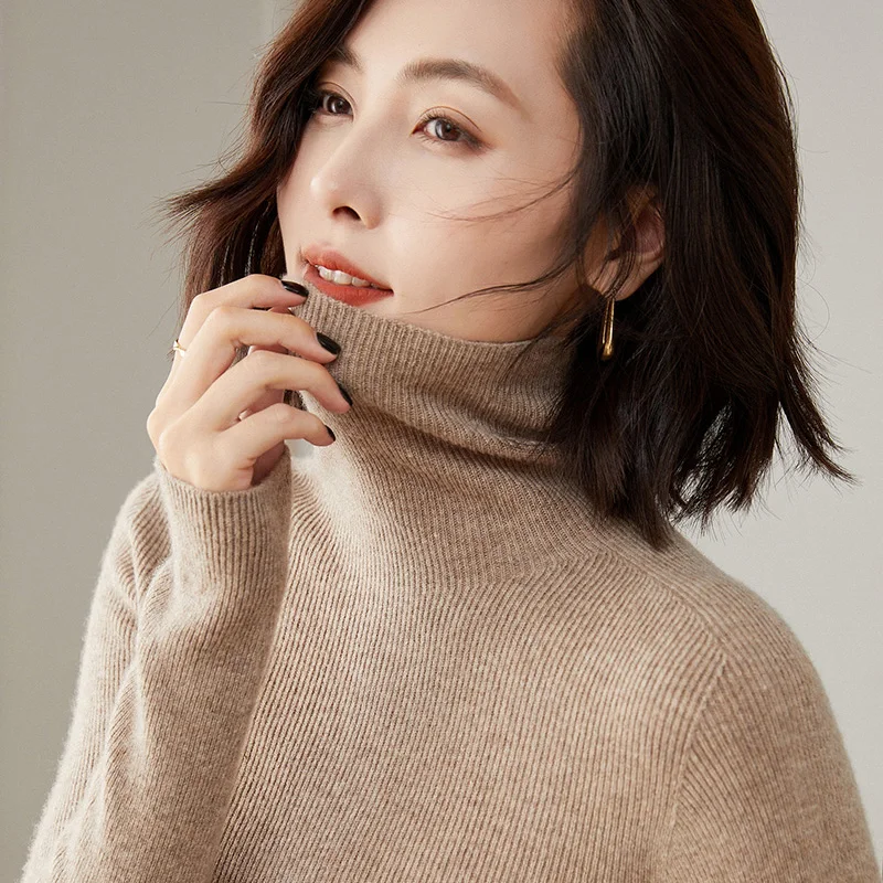 100% Pure Wool High Neck Pullover Autumn/Winter Cashmere Sweater Women's Casual Knitted Top Women's Slim Fit Jacket Fashion
100% Pure Wool High Neck Pullover Autumn/Winter Cashmere Sweater Women's Casual Knitted Top Women's Slim Fit Jacket Fashion