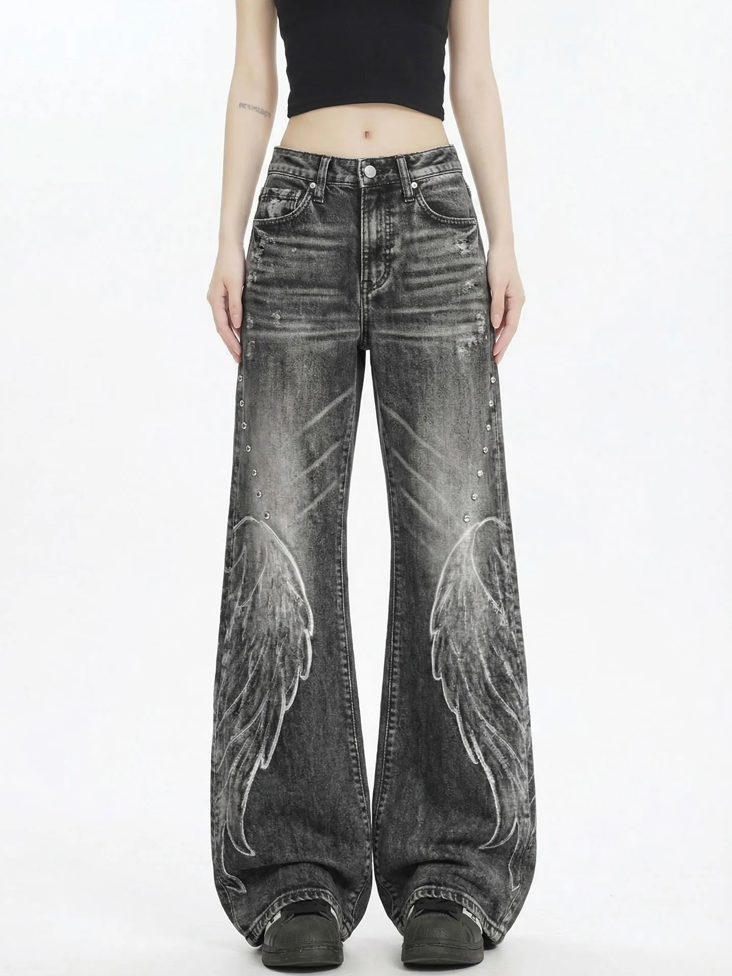 Angel Wing Embroidered Slim Fit Bell Bottom Jeans Women's Casual High Waist Polyester Fiber Wear Resistant Spring 2026 New Pu...
Angel Wing Embroidered Slim Fit Bell Bottom Jeans Women's Casual High Waist Polyester Fiber Wear Resistant Spring 2026 New Pu...