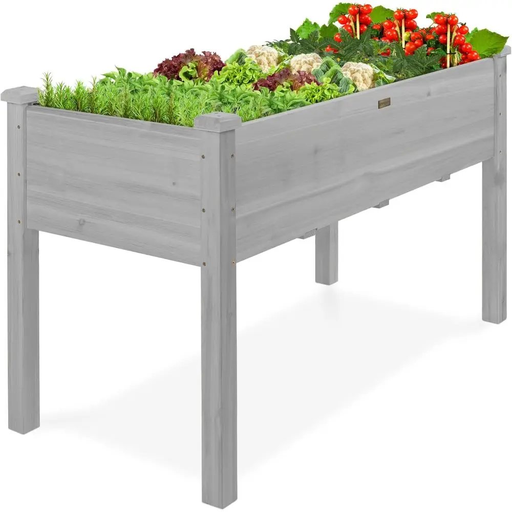 Приподнятая грядка для сада 48x24x30 дюймов, деревянная подставка для кашпо для заднего двора, патио, балкона с вкладышем, грузоподъемность 200 фунтов - Серый
Приподнятая грядка для сада 48x24x30 дюймов, деревянная подставка для кашпо для заднего двора, патио, балкона с вкладышем, грузоподъемность 200 фунтов - Серый
