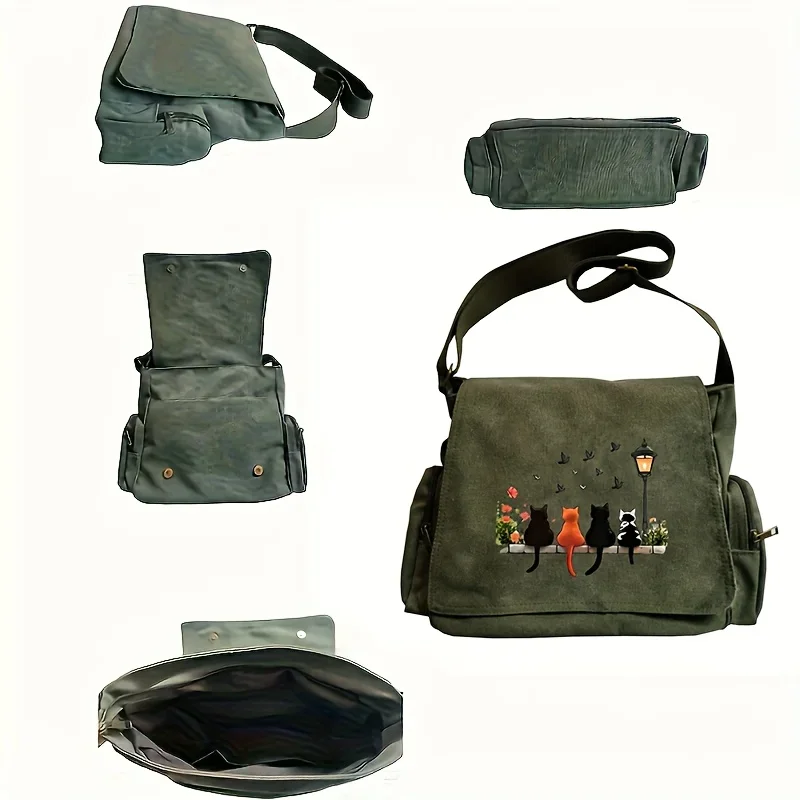 Four Table Sitting Cat Pattern Retro Large Capacity Shoulder Crossbody Purse Portable Hand Storage Bag Nice Daily Shopping Carry And Holiday Present Gift
Four Table Sitting Cat Pattern Retro Large Capacity Shoulder Crossbody Purse Portable Hand Storage Bag Nice Daily Shopping Carry And Holiday Present Gift