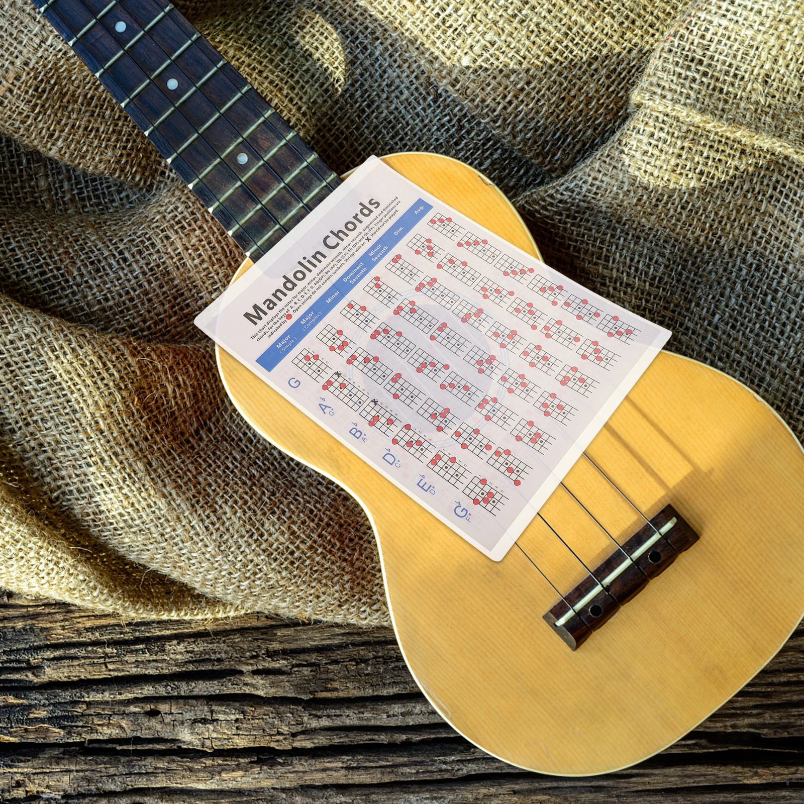 1pc Mandolin Laminated Chord Chart Fingering Diagram Major Minor Seventh Diminished Augmented Chords Beginners Players Teachers 
1pc Mandolin Laminated Chord Chart Fingering Diagram Major Minor Seventh Diminished Augmented Chords Beginners Players Teachers