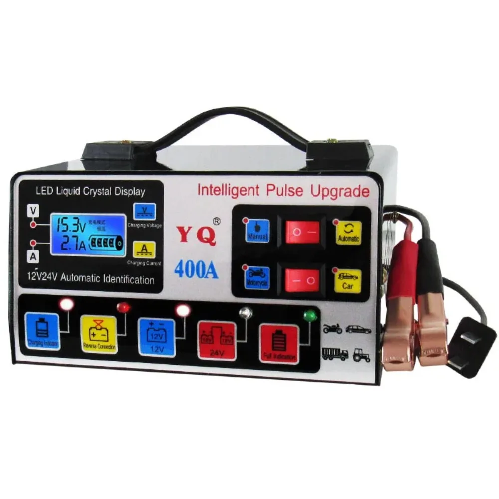 Pulse Automatic Battery Charger Auto Motorcycle 12v24v Lead Acid Battery High Power LED Display Intelligent Pulse Repair
Pulse Automatic Battery Charger Auto Motorcycle 12v24v Lead Acid Battery High Power LED Display Intelligent Pulse Repair
