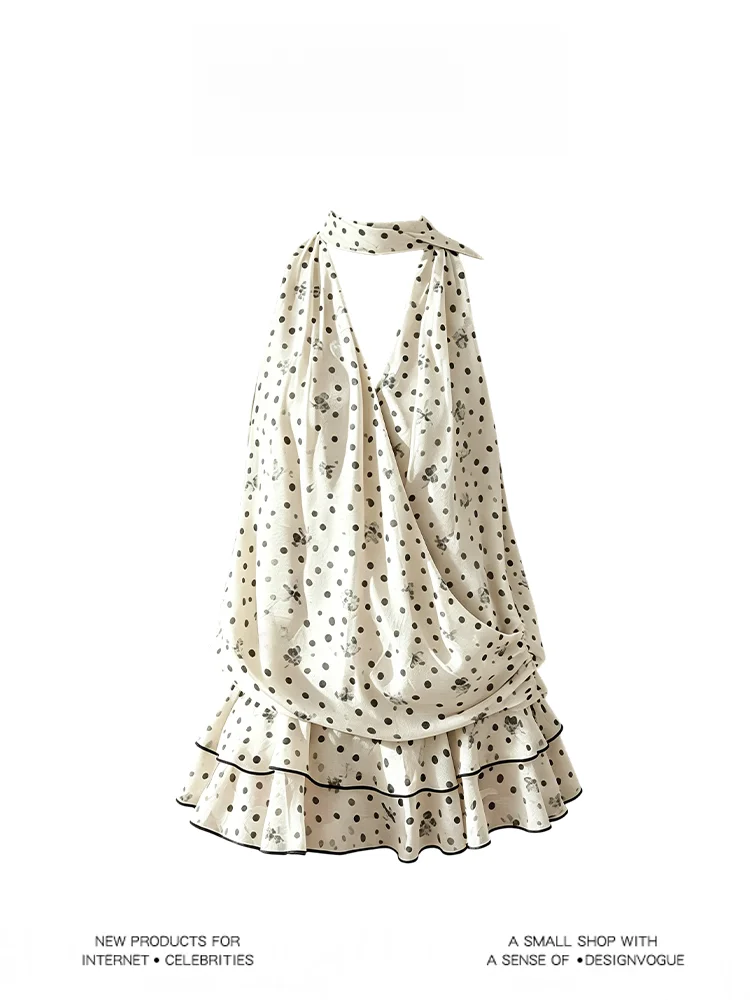 Parkyeon High Waist Sexy Polka Dot Sleeveless Top And Skirt Set Women's Fashion Slimming Ensemble Casual Summer Outfit
Parkyeon High Waist Sexy Polka Dot Sleeveless Top And Skirt Set Women's Fashion Slimming Ensemble Casual Summer Outfit