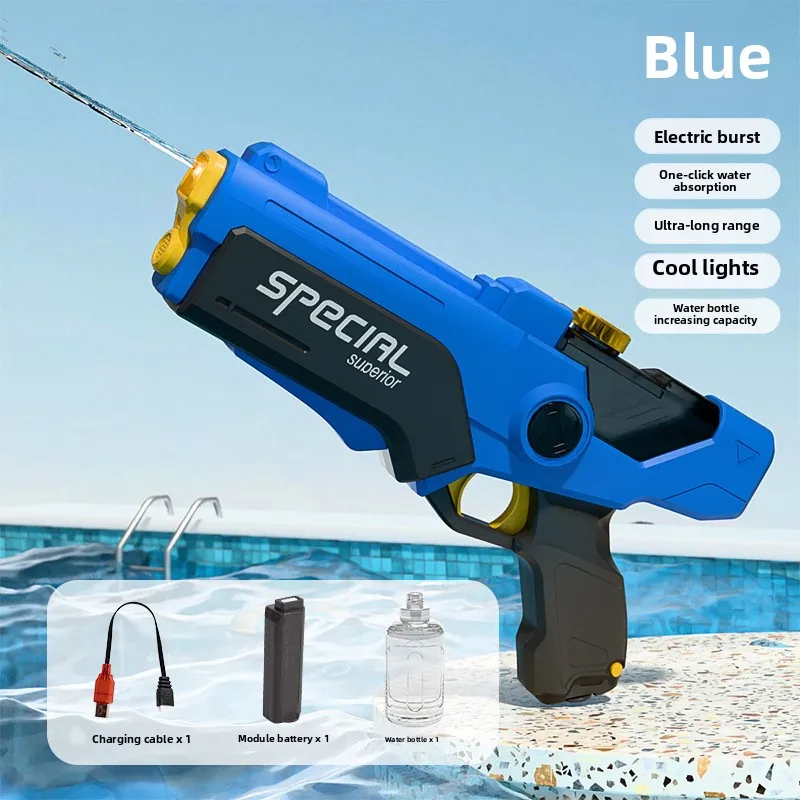 Электрический водяной пистолет с автоматическим непрерывным выжиганием Watergun, автоматическое водопоглощение, пистолет для брызг большой емкости, пляжная уличная игрушка
Электрический водяной пистолет с автоматическим непрерывным выжиганием Watergun, автоматическое водопоглощение, пистолет для брызг большой емкости, пляжная уличная игрушка