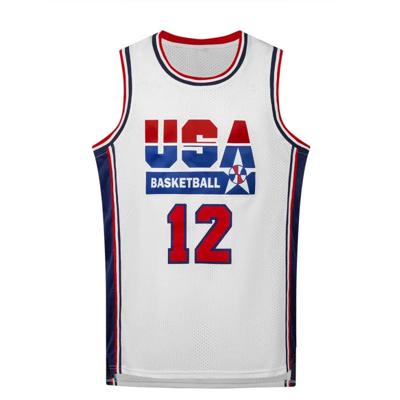 USA#12 Men's Basketball Jersey Breathable Round Neck Sportswear Sleeveless Boys Training Uniform Team T-shirt New Design Tops 
USA#12 Men's Basketball Jersey Breathable Round Neck Sportswear Sleeveless Boys Training Uniform Team T-shirt New Design Tops