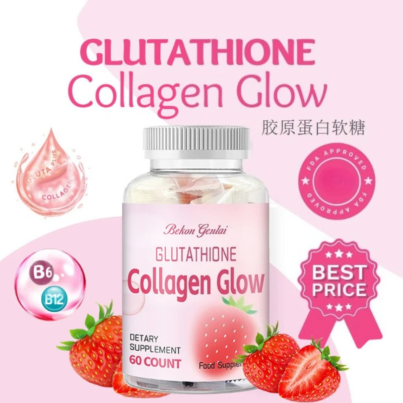 Glutathione collagen glowing gummies help reduce wrinkles improve immunity protect cells provide health food
Glutathione collagen glowing gummies help reduce wrinkles improve immunity protect cells provide health food