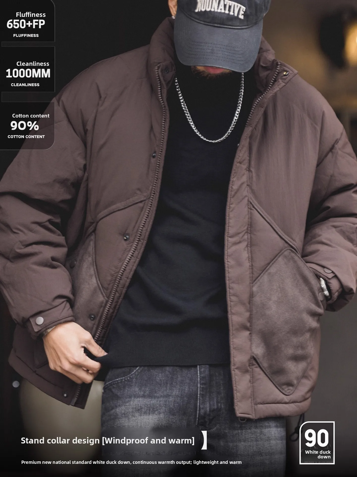 Мужская утепленная зимняя куртка большого размера с высоким воротником, наполненная 90% белым пухом, повседневная теплая верхняя одежда
Мужская утепленная зимняя куртка большого размера с высоким воротником, наполненная 90% белым пухом, повседневная теплая верхняя одежда