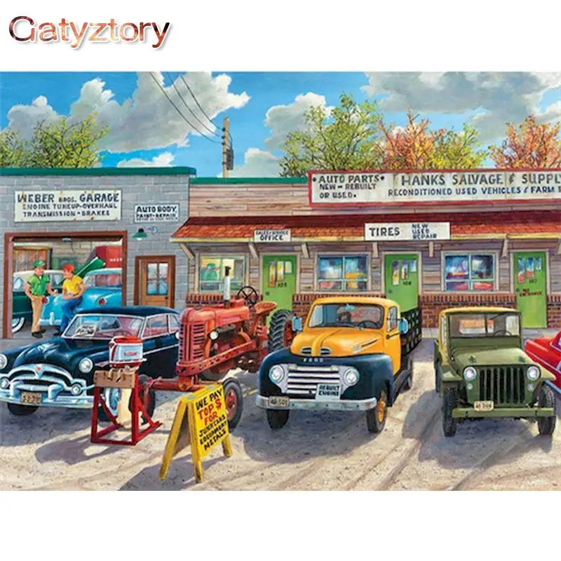 GATYZTORY 60x75cm Painting by numbers DIY Drawing By Numbers Gas Station Truck Landscape Home Decor Digital Painting On Canvas
GATYZTORY 60x75cm Painting by numbers DIY Drawing By Numbers Gas Station Truck Landscape Home Decor Digital Painting On Canvas