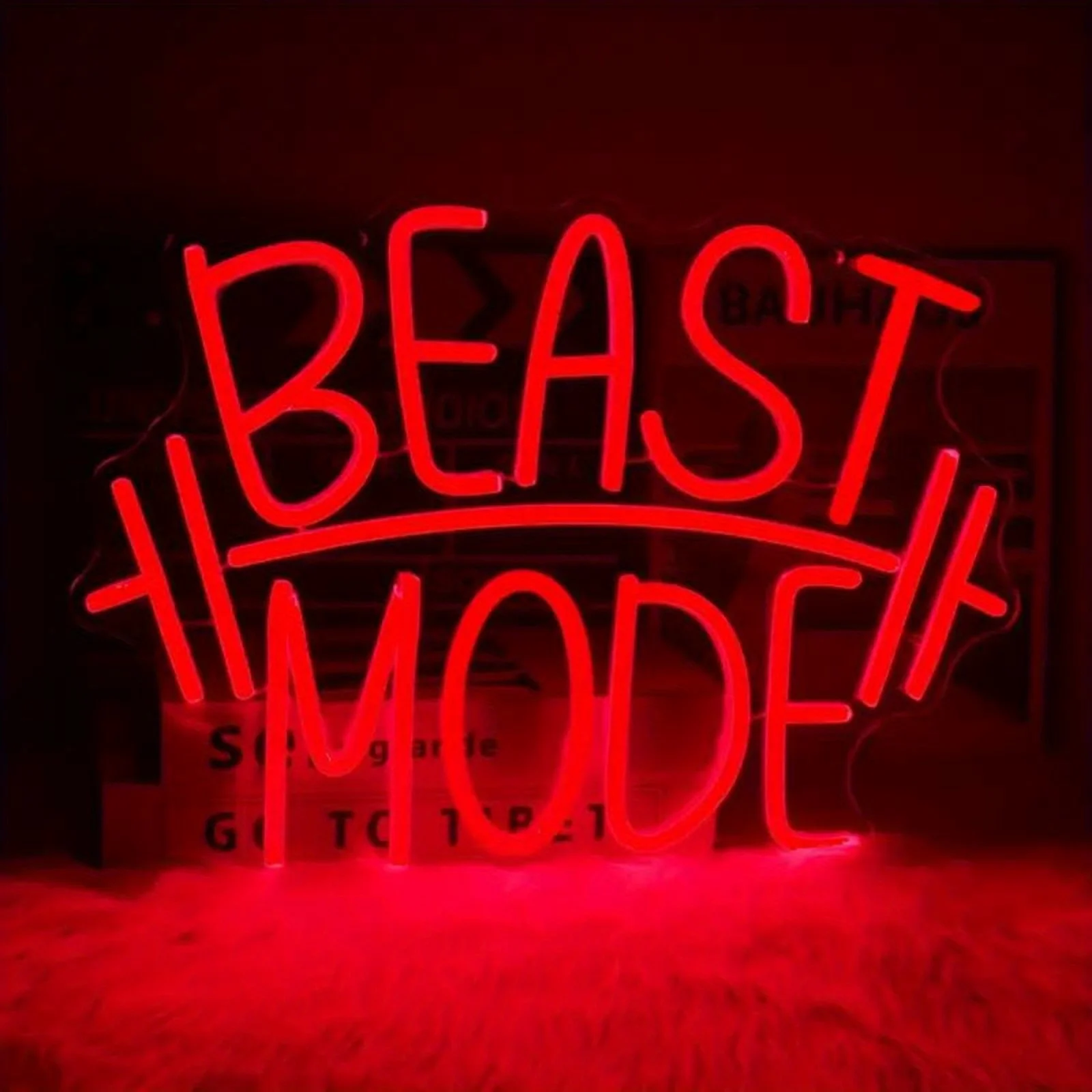 Неоновые огни в режиме Beast, украшение стены с красными буквами, подходящие для тренажерного зала, спальни, спортивной комнаты, оздоровительного клуба.
Неоновые огни в режиме Beast, украшение стены с красными буквами, подходящие для тренажерного зала, спальни, спортивной комнаты, оздоровительного клуба.