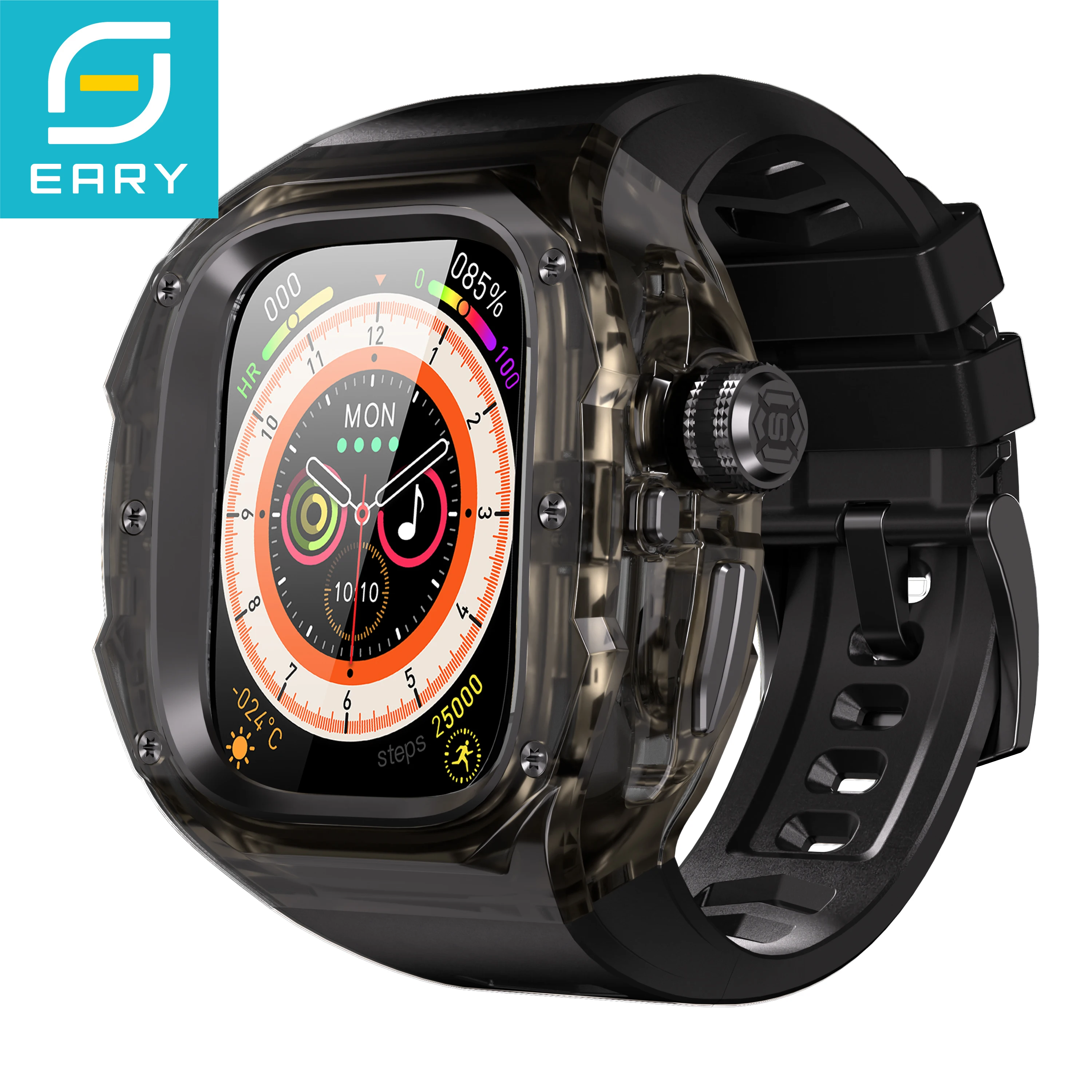 Eary Metal Case Screen Protector Cover for Apple Watch Ultra 3/2/1 49mm Military Grade Protective Bumper Rugged for iWatch Strap
Eary Metal Case Screen Protector Cover for Apple Watch Ultra 3/2/1 49mm Military Grade Protective Bumper Rugged for iWatch Strap