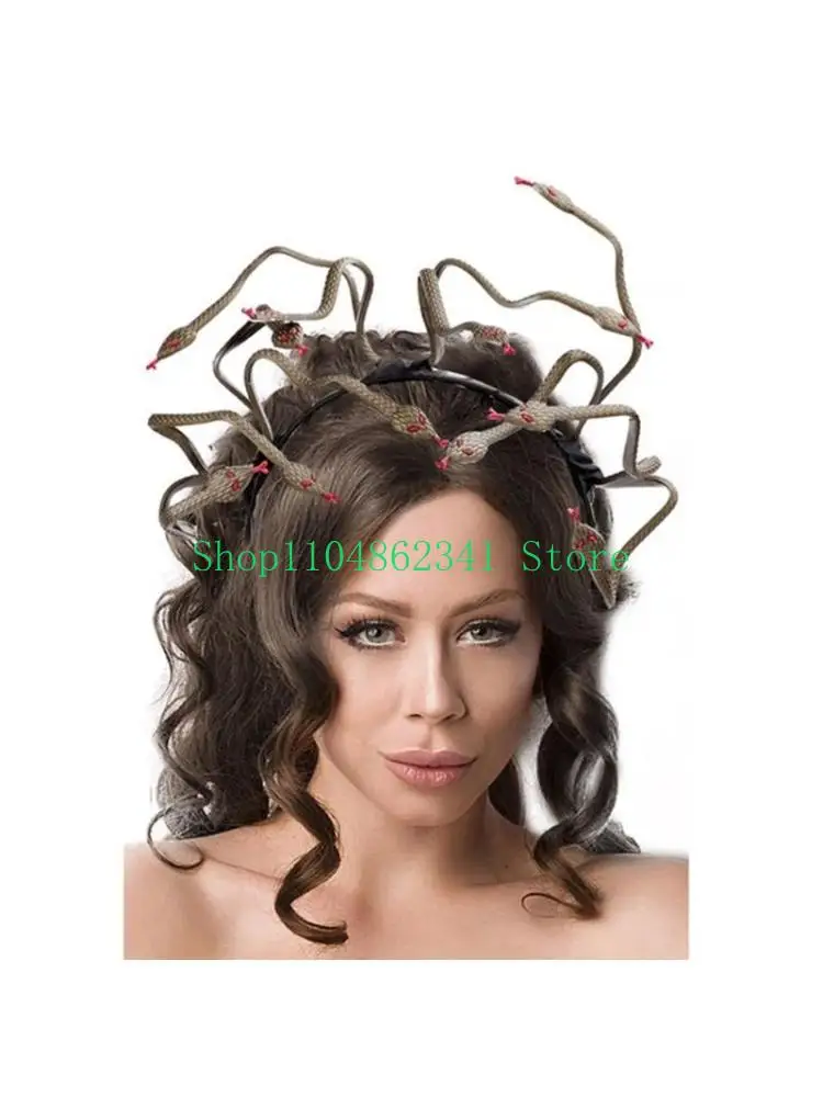 652F Medusa Cosplay Costume Halloween Novelty Headdress Snake Headwear Carnival Cosplay Party Dress-up Accessories
652F Medusa Cosplay Costume Halloween Novelty Headdress Snake Headwear Carnival Cosplay Party Dress-up Accessories
