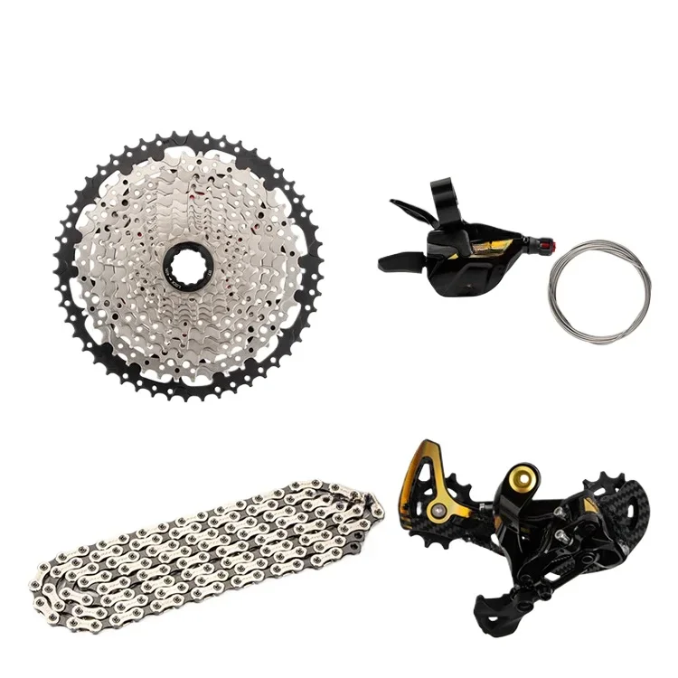 GUB AX12 speed mountain bike transmission kit finger dial rear dial 50T cassette flywheel chain gold standard four-piece set
GUB AX12 speed mountain bike transmission kit finger dial rear dial 50T cassette flywheel chain gold standard four-piece set