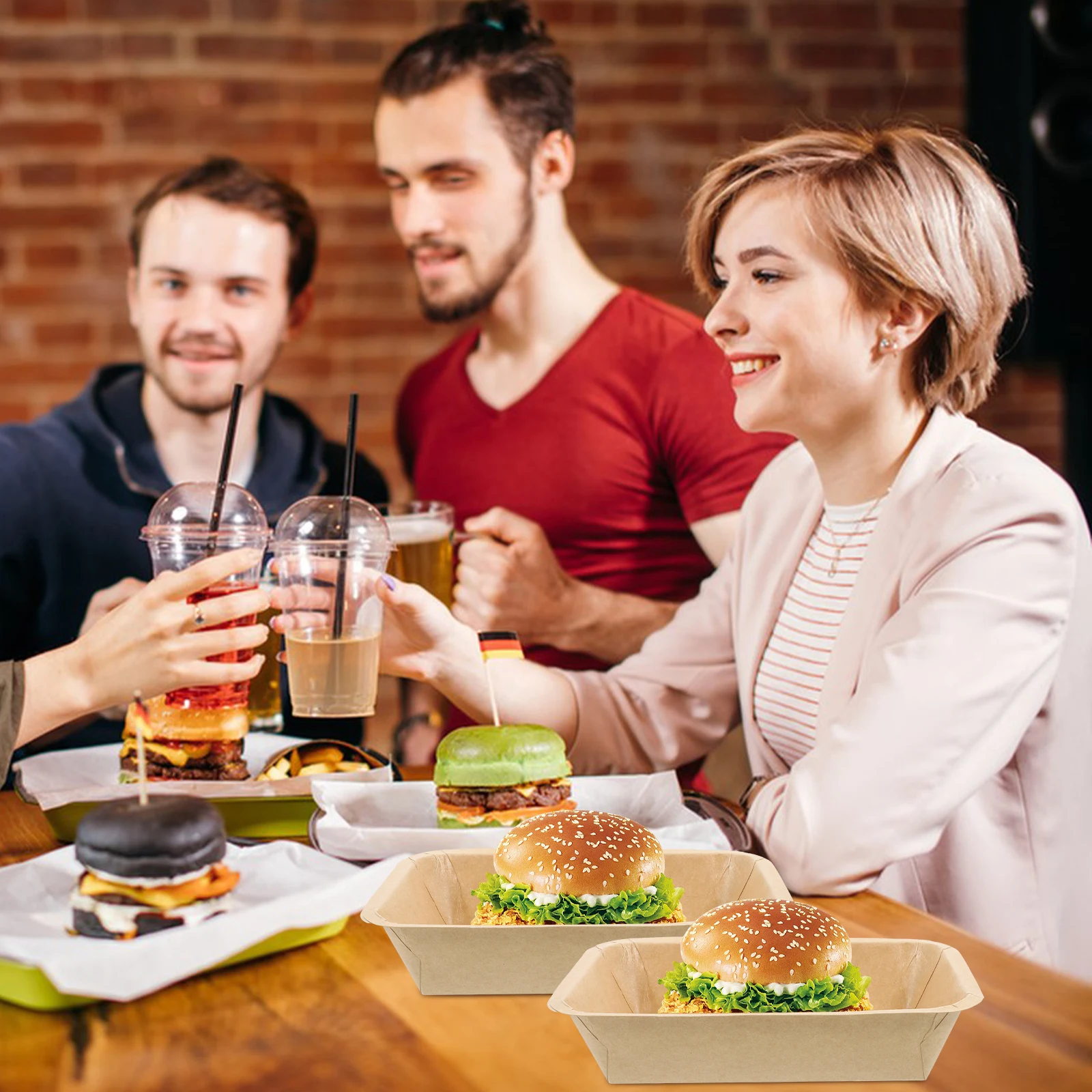 Grease-proof BBQ Dinner Plate Food Tray Snack Trays Rectangle Paper Plates Boats
Grease-proof BBQ Dinner Plate Food Tray Snack Trays Rectangle Paper Plates Boats