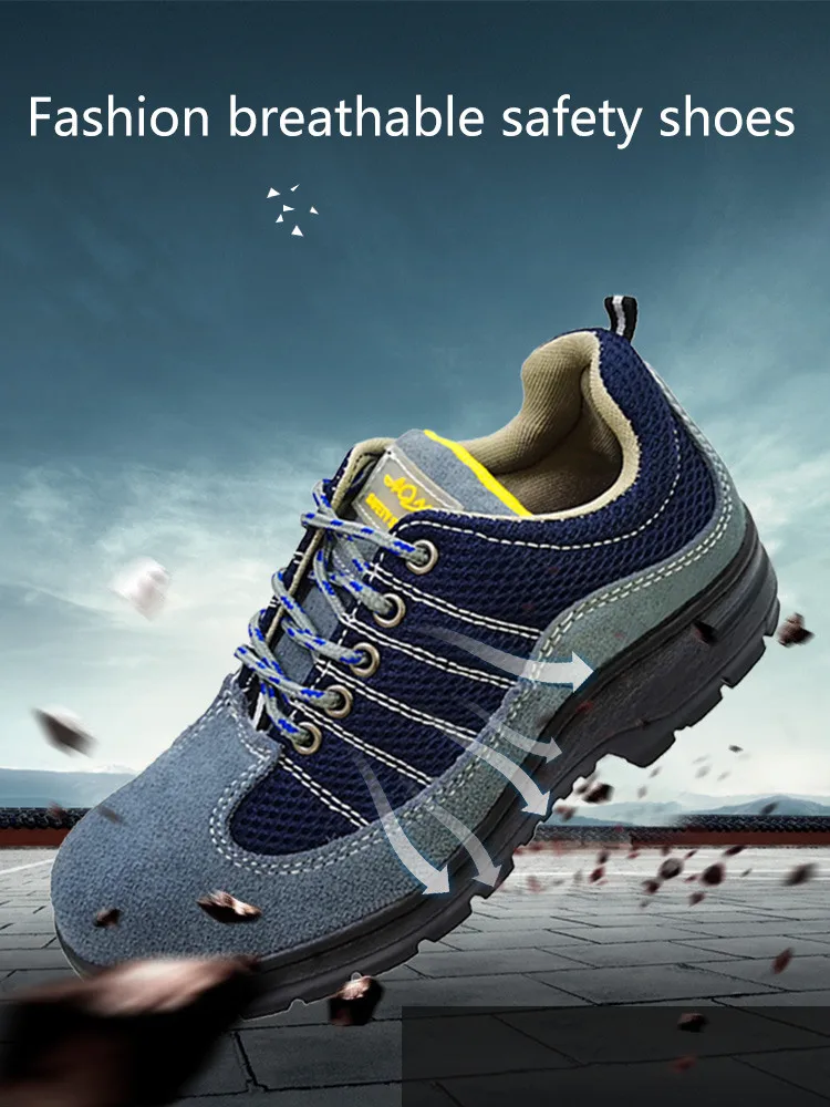 New Fashion Blue Safety Shoes for Men Women Comfortable Non-slip Men's Work Shoes Big Size 46 Casual Shoes Men Zapatos De Hombre
New Fashion Blue Safety Shoes for Men Women Comfortable Non-slip Men's Work Shoes Big Size 46 Casual Shoes Men Zapatos De Hombre